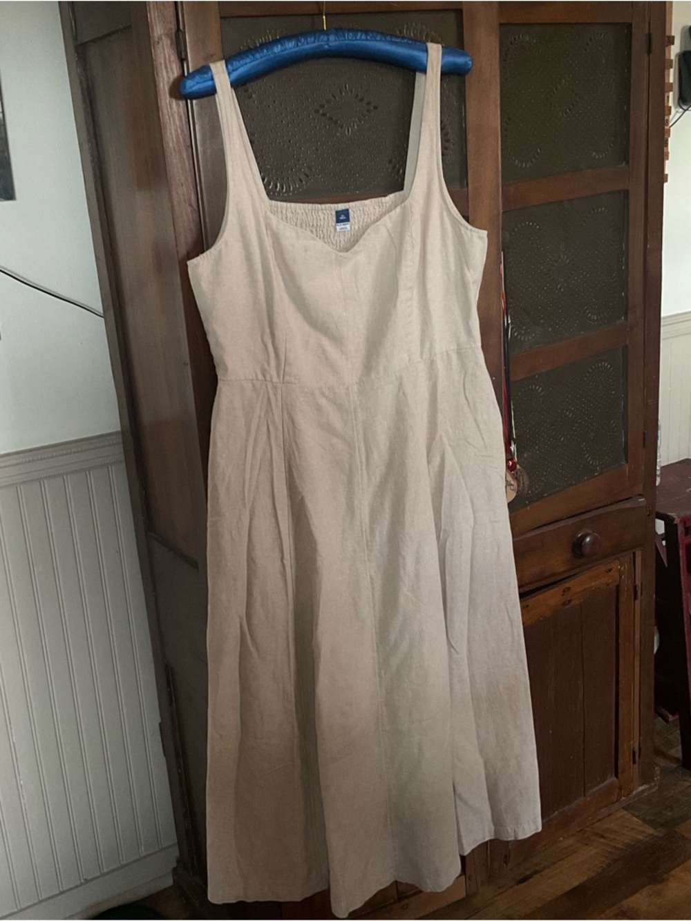 Old Navy Linen Blend Smocked Back Summer Dress XL Tall